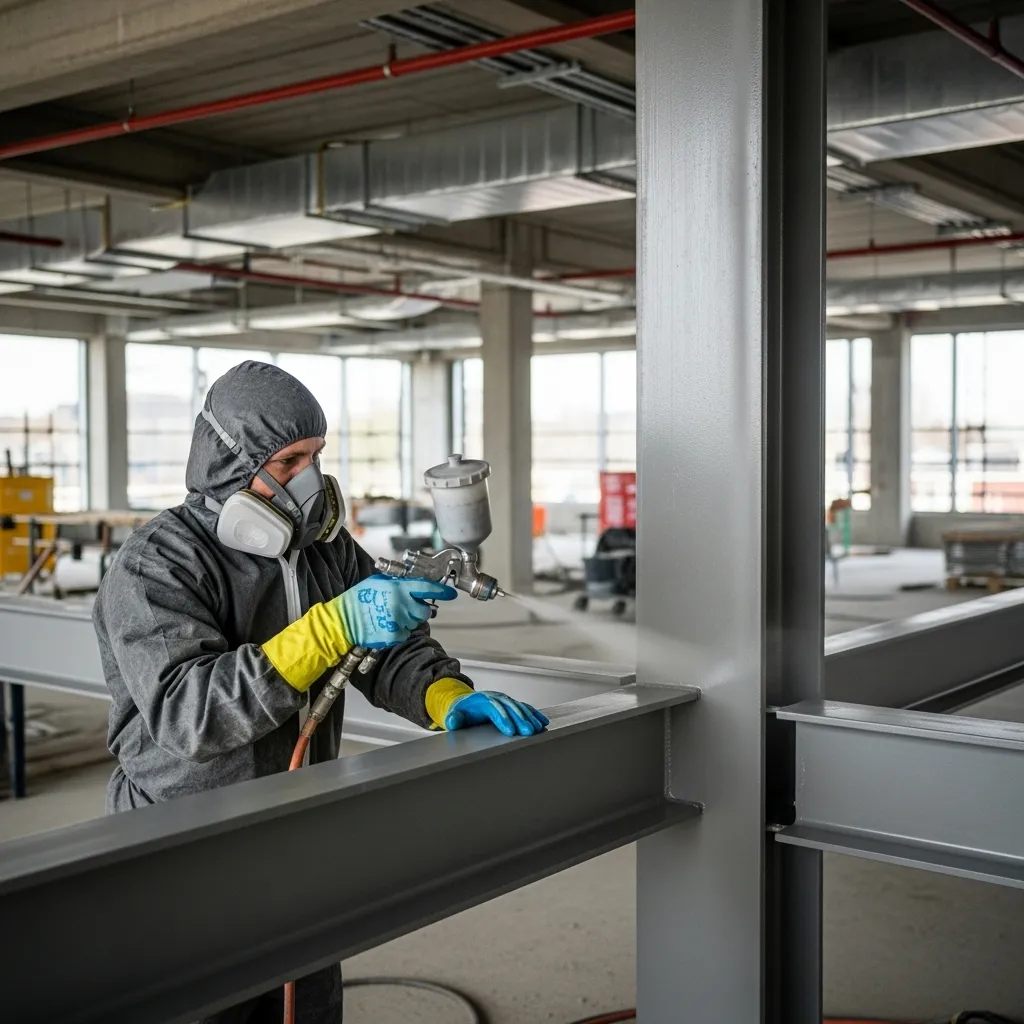 Professional contractor working on site